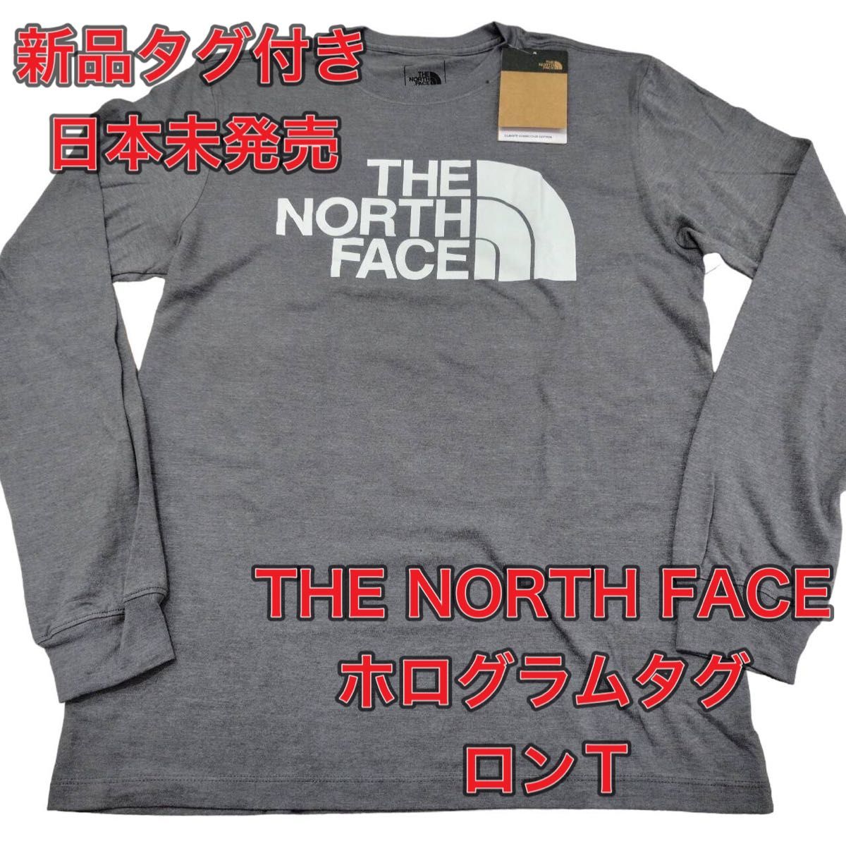 新品★未使用 海外限定 日本未発売 ノースフェイス ロンT S ホログラムタグ 長袖Tシャツ THE NORTH FACE  