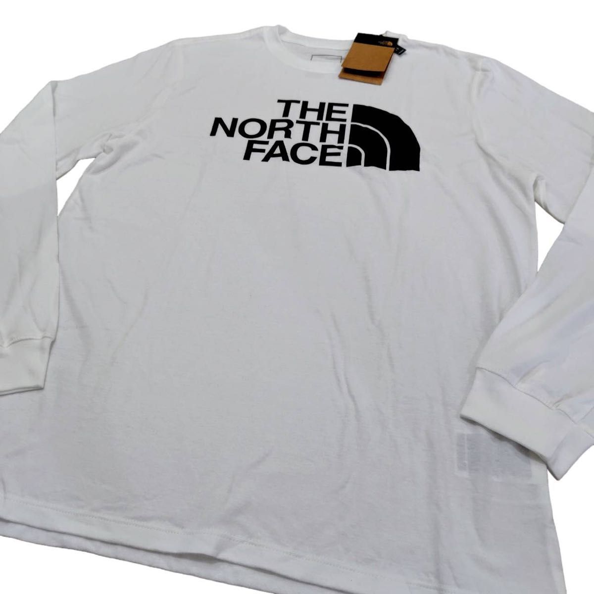 新品★未使用　USAモデル 日本未発売 ノースフェイス ロンT L ホログラム THE NORTH FACE 白　ホワイト