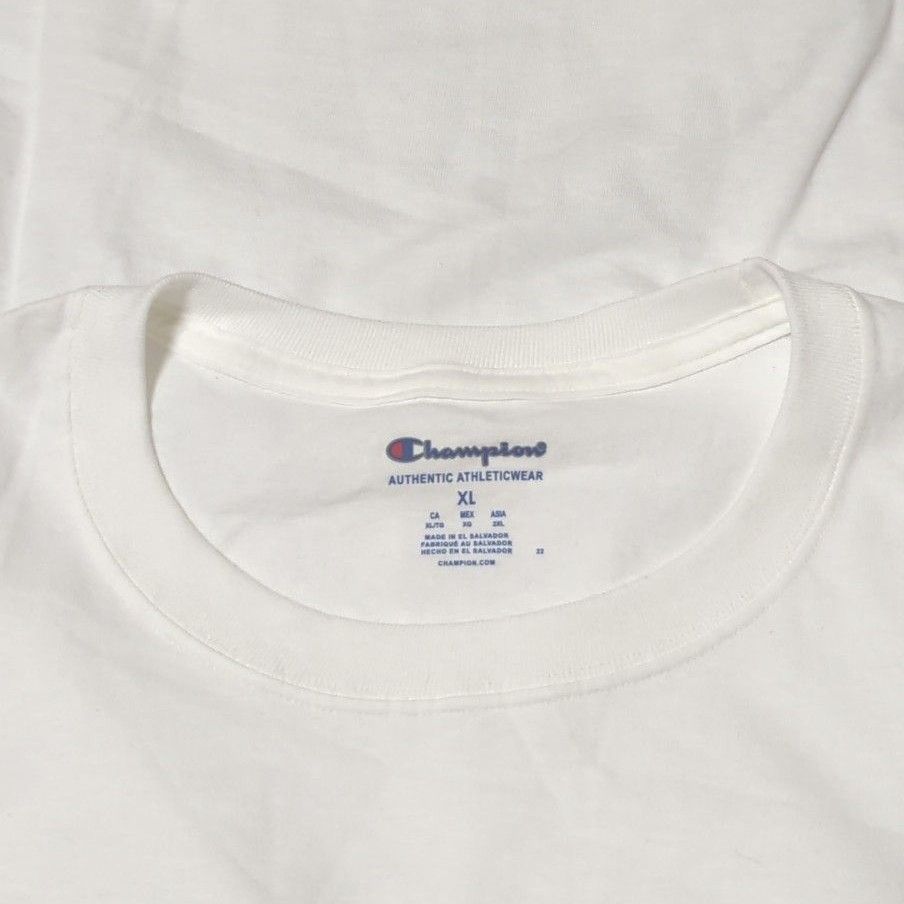 週末激安商品【Champion】新品タグ無し 袖ロゴ 長袖Tシャツ サイズXL