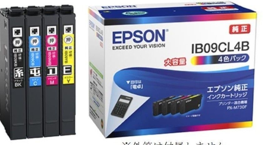 エプソン EPSON 純正 インクカートリッジ 4色大容量 IB09CL4B  セットアップ PX-M730F PX-S730