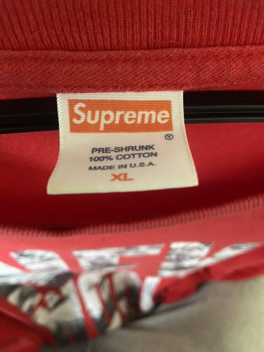 supreme tシャツ 古着 シュプリーム 赤 box logo ボックスロゴ ビンテージ XL 2007 ssの画像2