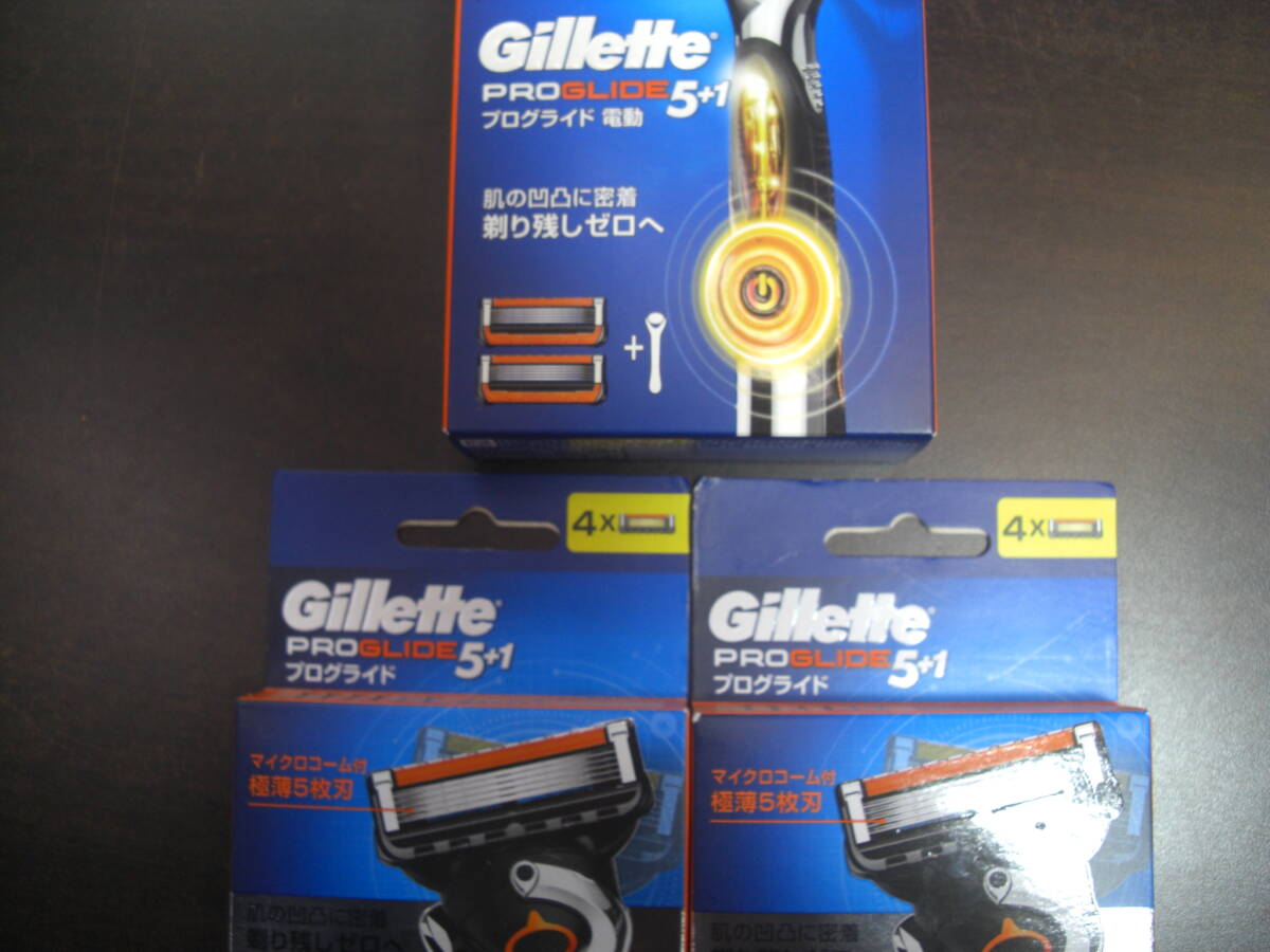 ☆ ジレット　Gillette 5+1枚刃　プログライド (ホルダー (刃2個付き)+ 替刃8コ) 3箱　 カミソリ 髭剃り_画像2