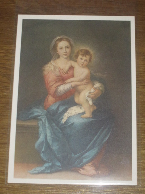 ヤフオク ポストカード ムリーリョ 聖母子 キリスト教絵画