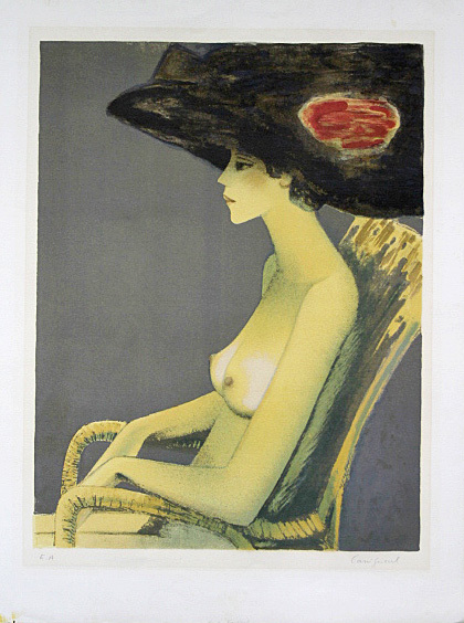 #kasinyo-ru[ chair . seat . black hat. ..] lithograph autograph autograph edition equipped 