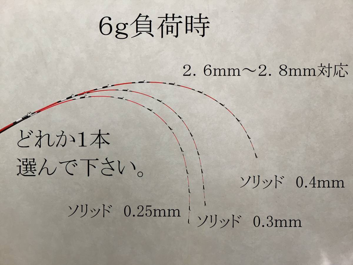 送料無料！！ 筏竿　チヌ竿　筏　カセ　ソリッド穂先　0.25ｍｍ　0.3ｍｍ　0.4ｍｍ　１本選択　２．６ｍｍ～２．８ｍｍ対応_画像1