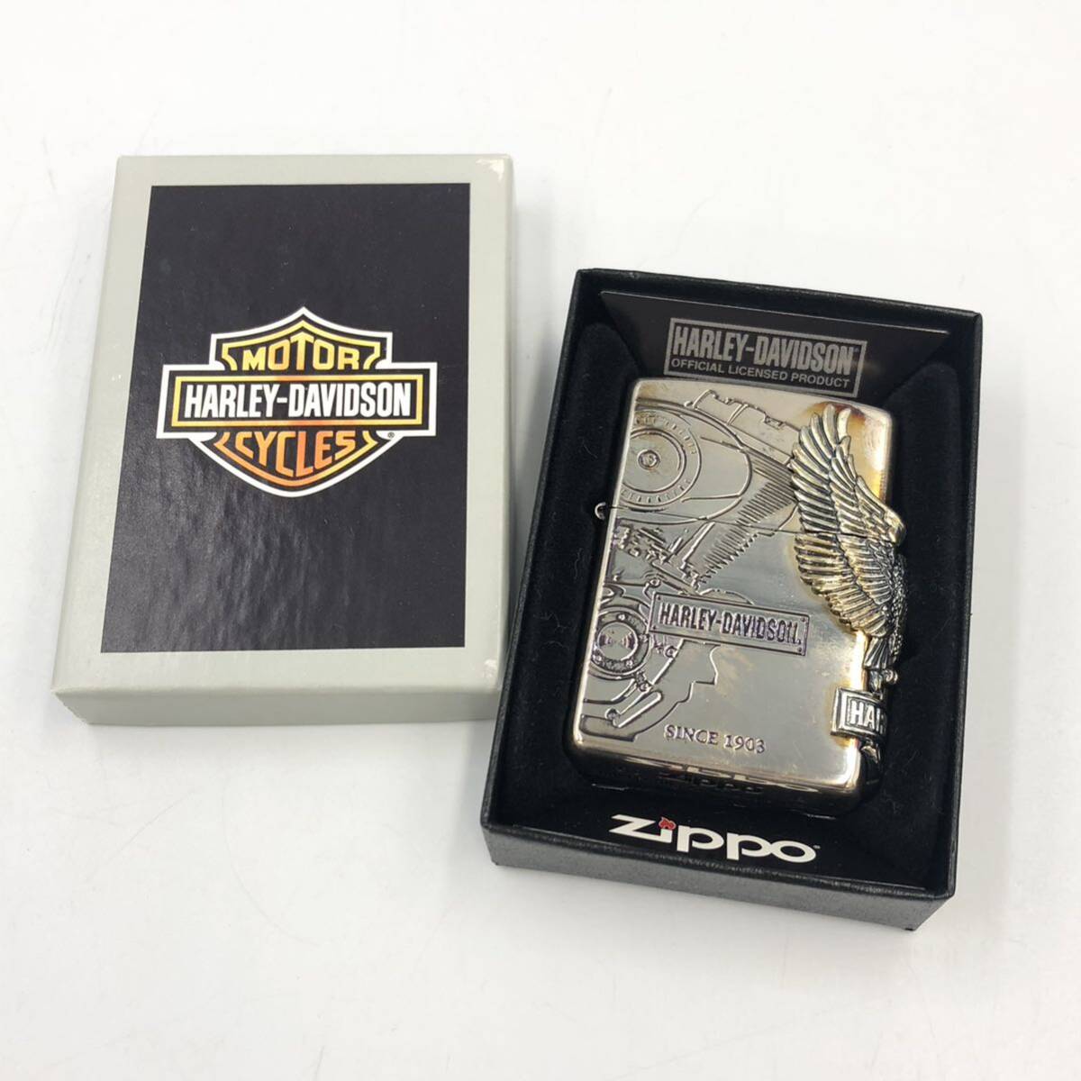 4.11OR-1399★ZIPPO HARLEY DAVIDSON★ジッポー ハーレーダビッドソン 2016年製 motor cycle lighter オイルライター DE0/EA5の画像1