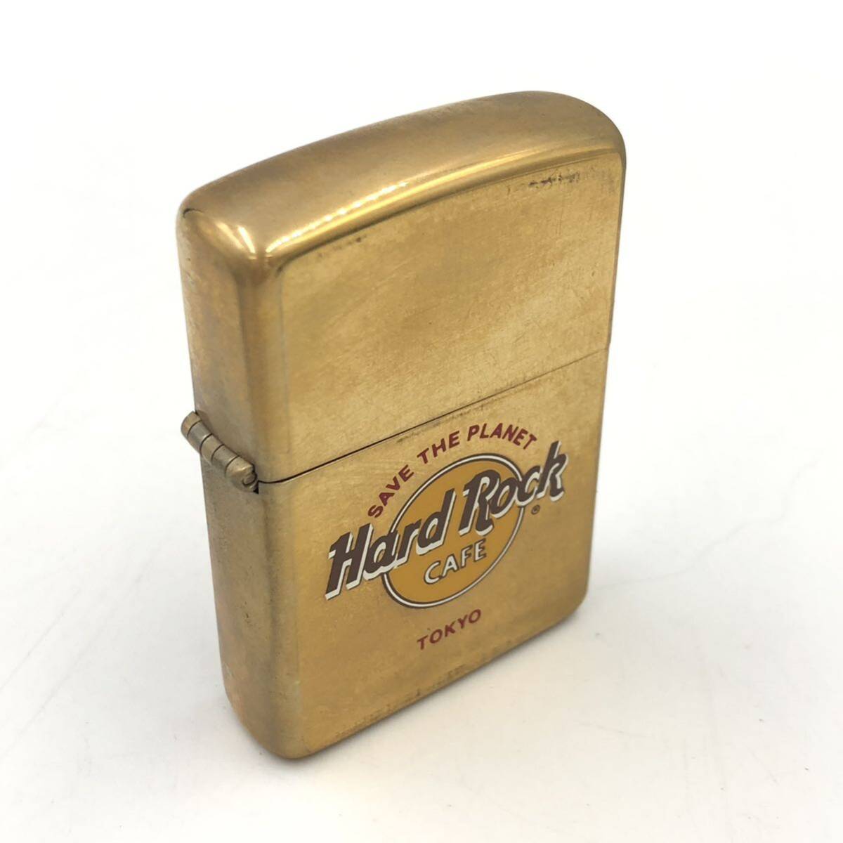 4.11DT-E1404★ZIPPO Hard Rock CAFE TOKYO★ジッポ ジッポー 1990年製 ゴールドカラー オイルライター lighter 喫煙具 DC5/DE5の画像2