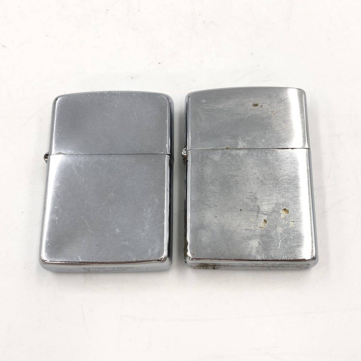 4.11KI-E1431★ZIPPO2点★1点訳アリ! ジッポ ジッポー シルバー silver 無地 オイルライター lighter 喫煙具 コレクションDA0/DB0_画像1