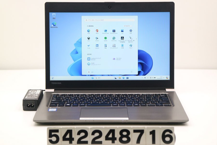 東芝 dynabook R63/DN Core i3 8130U 2.2GHz/8GB/128GB(SSD)/13.3W/FWXGA(1366x768)/Win11 【542248716】