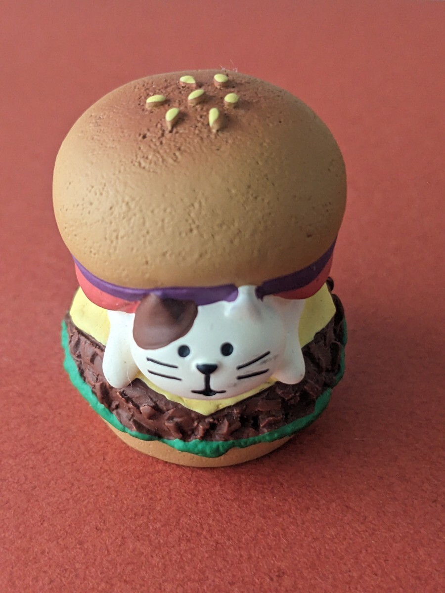 未使用 コンコンブル ハンバーガー コロッケにゃんバーガー 猫 concombre DECOLE フィギュア 置物_画像1
