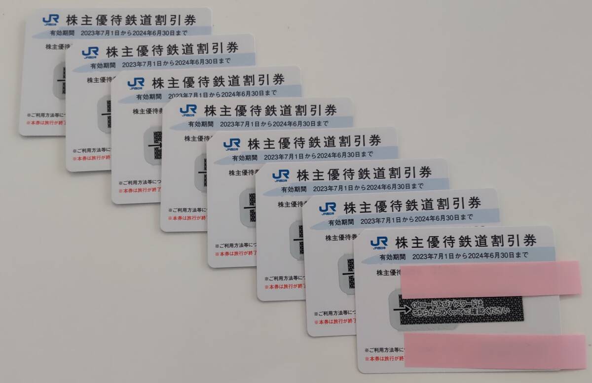 JR西日本 株主優待鉄道割引券 8枚の画像1