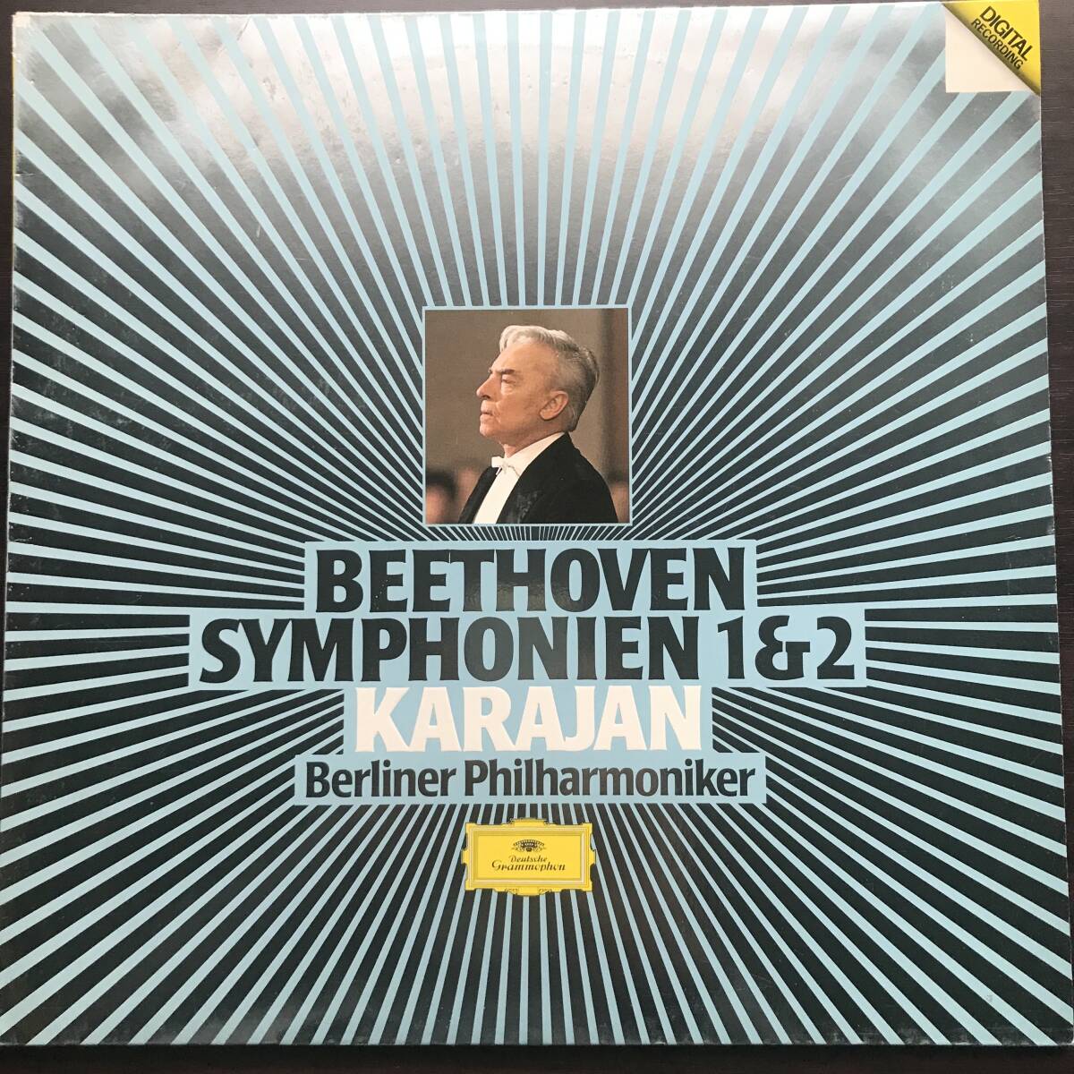独DG　デジタル　カラヤン　ベルリンフィル　ベートヴェン交響曲第１・２番３回目の全集から_画像1