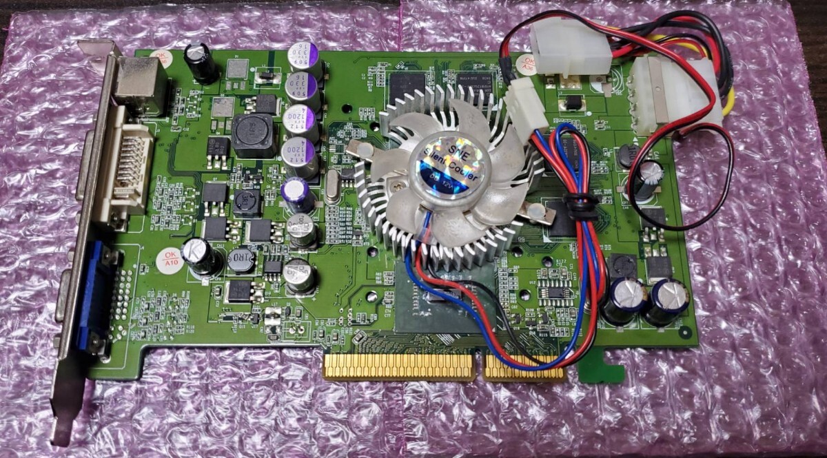 ●動作未確認 NVIDIA 6600 AGP8x 128MB TV-OUT DVI GeForce グラフィックボード カード ●送料無料_画像1