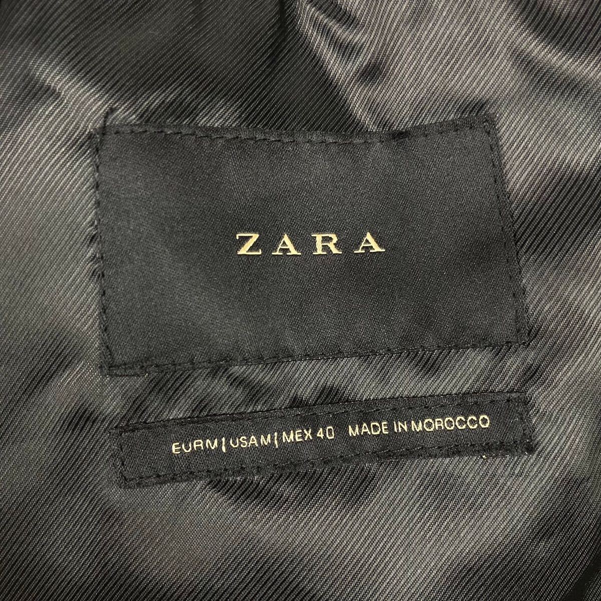 美品 ZARA ザラ セットアップ カジュアルスーツ 太ストライプ 希少 ウール テーラードジャケット パンツ の画像5