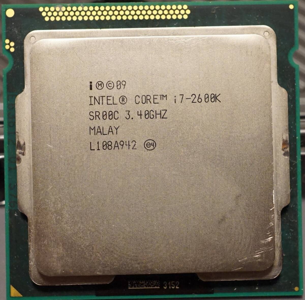 【動作確認済】Intel Core i7 2600K LGA1155 CPU本体のみ_画像1
