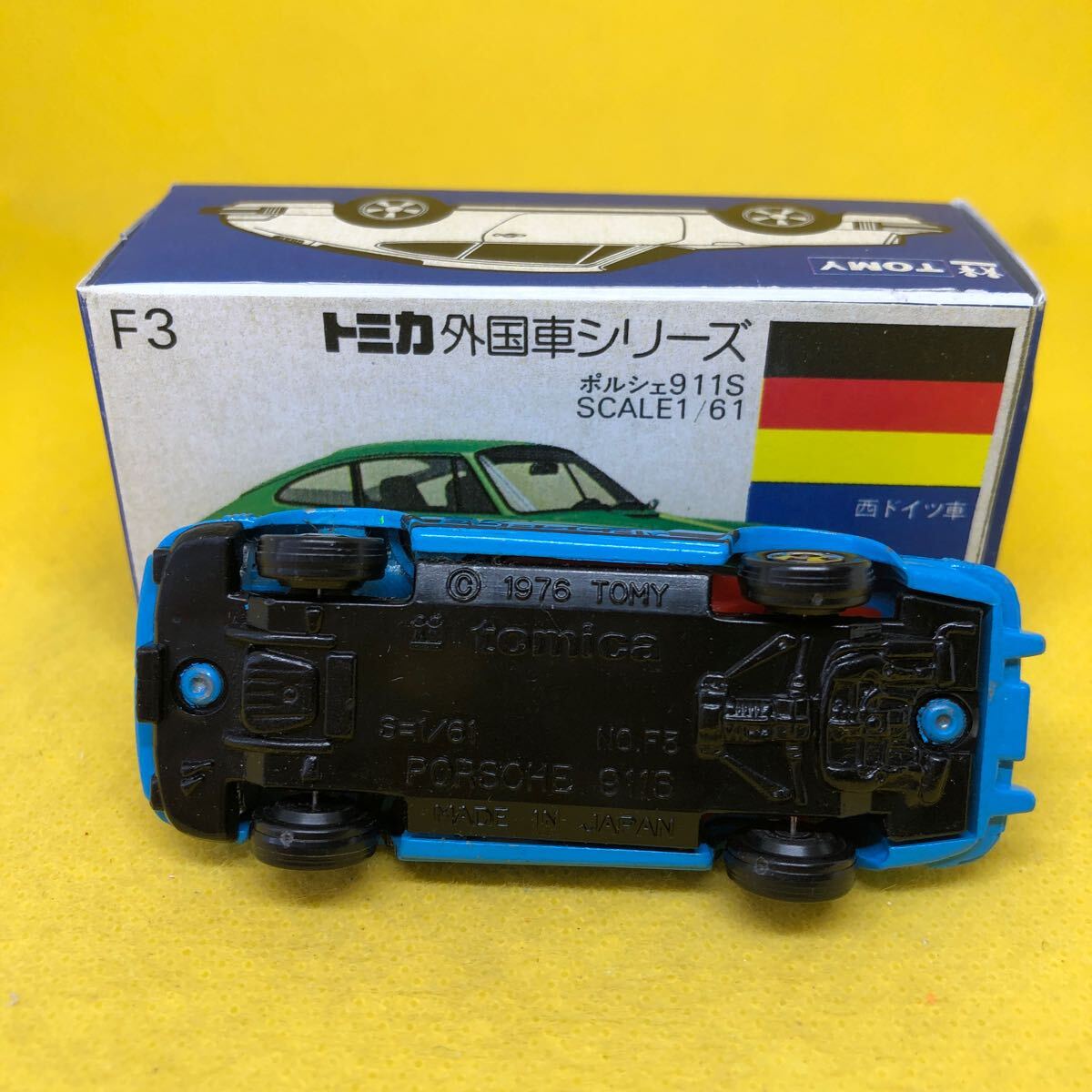  Tomica made in Japan blue box F3 Porsche 911S that time thing out of print ①