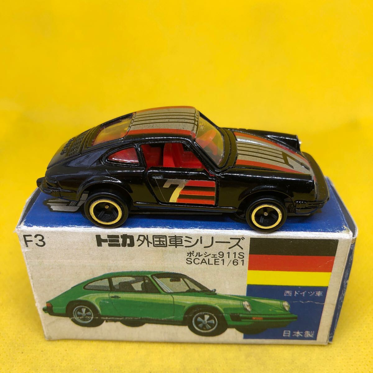 トミカ　日本製　青箱　F3 ポルシェ　911S 当時物　絶版　18