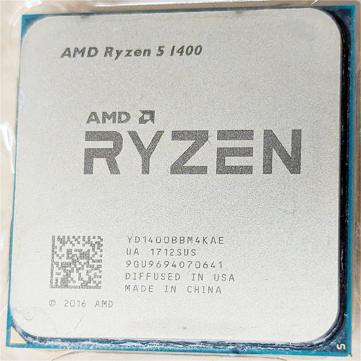 AMD Ryzen 5 1400 4コア8スレッド 3.2GHz AM4 65W バルク品の画像1