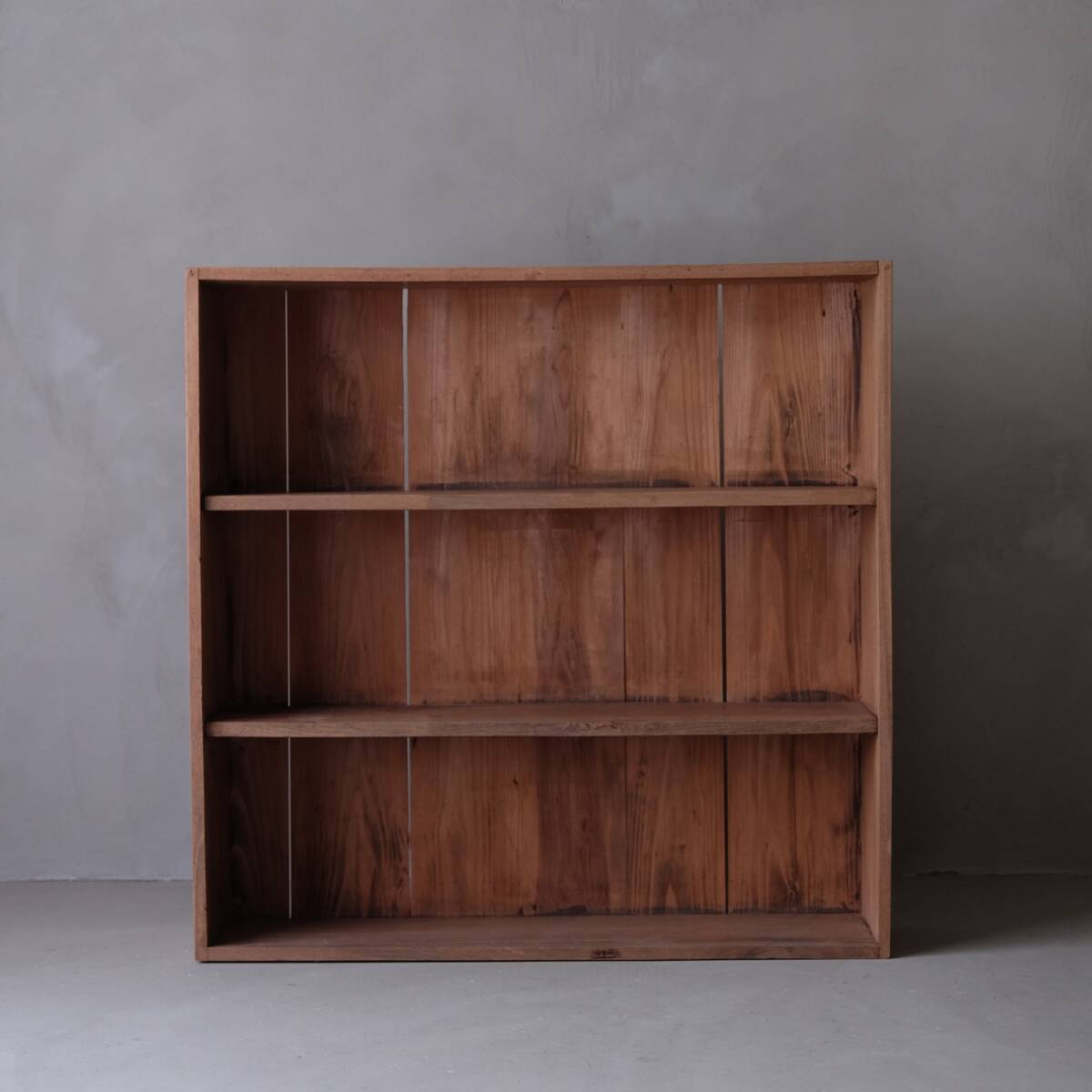 02983la one material 3 step bookcase / book shelf display case storage shelves old furniture antique retro 