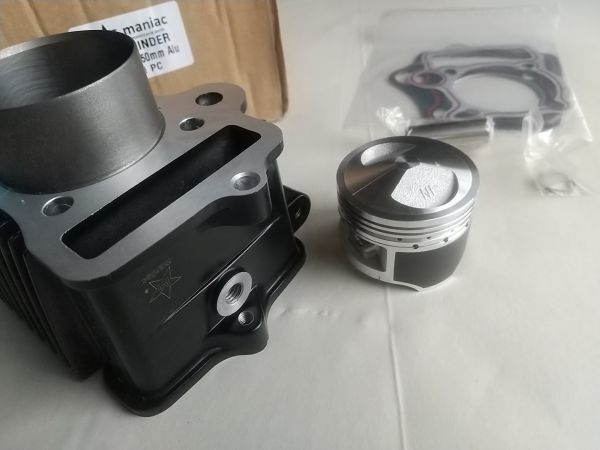 NEW オリジナル 黒でアルミ 50φ 82cc ハイコンプ&モリブデンVer. ボアアップ キット モンキー カブ c50.70. 41.4ｍｍストローク用の画像2