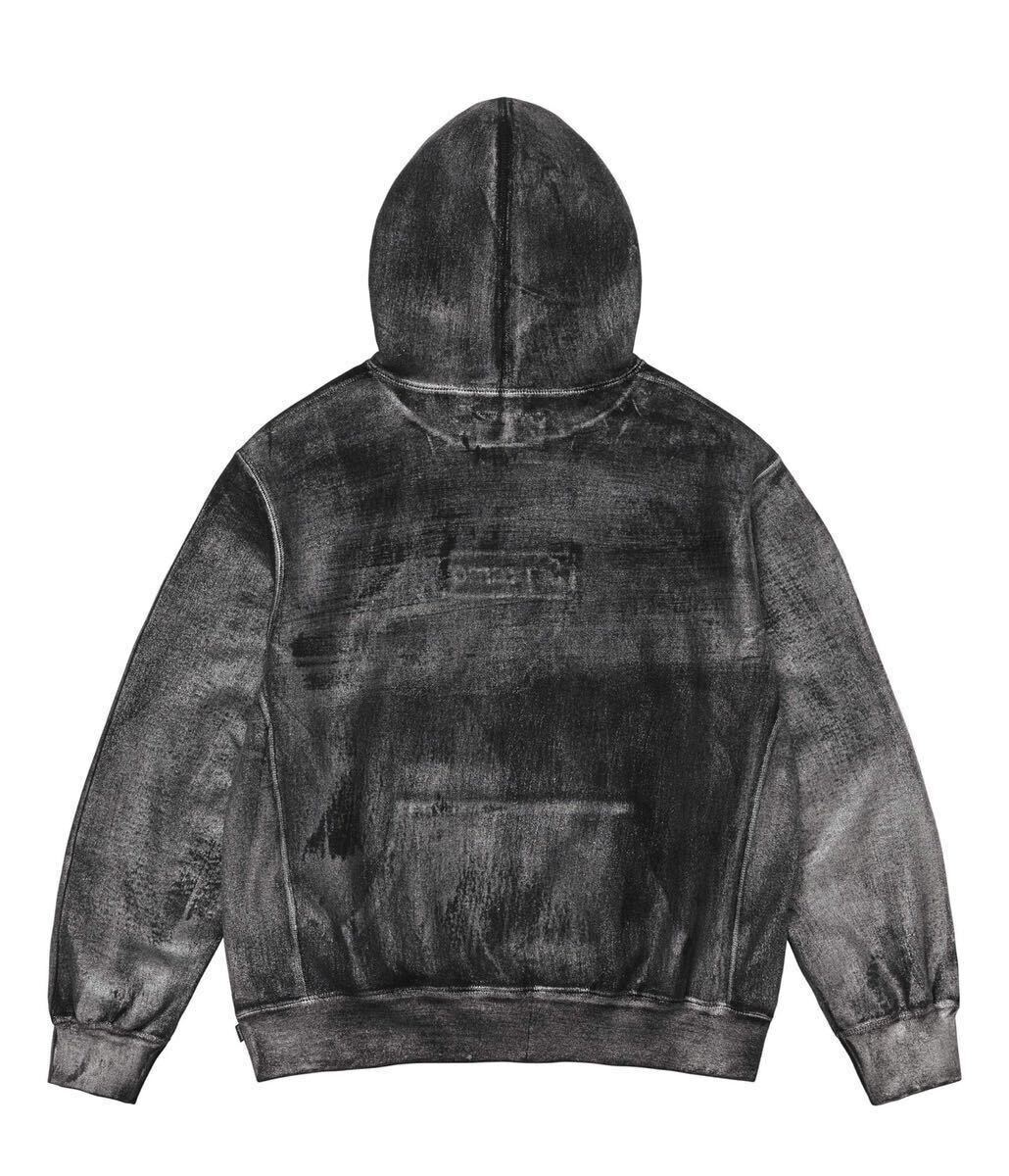 ss24 supreme MM6 Maison Margiela Foil Box Logo Hooded Sweatshirt シュプリーム パーカー ロゴ フーデッド ブラック スウェットシャツ _画像2