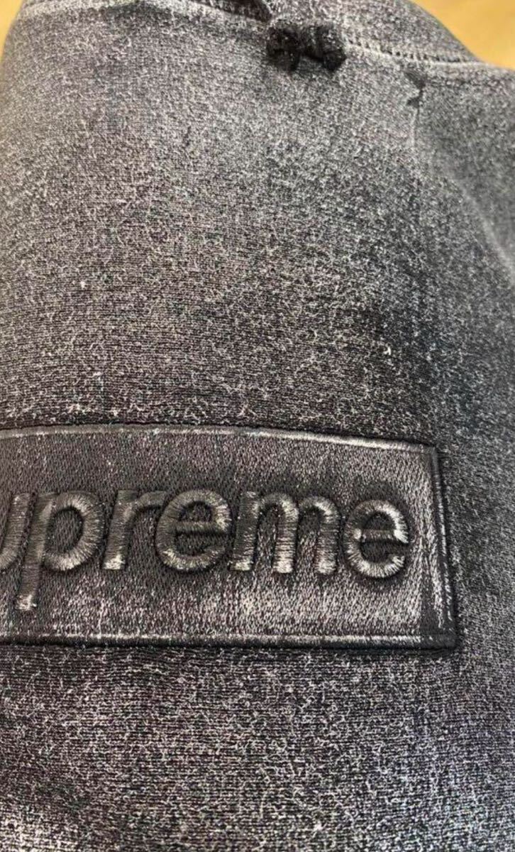 ss24 supreme MM6 Maison Margiela Foil Box Logo Hooded Sweatshirt シュプリーム パーカー ロゴ フーデッド ブラック スウェットシャツ _画像4