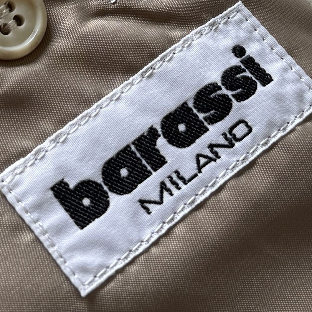 9849 抜群の軽さ!! barassi バラシ バラッシ 日本製 美品 ヘリンボーン スタンドカラー コート アンゴラ ウール ホワイトベージュ XL相当!!の画像10