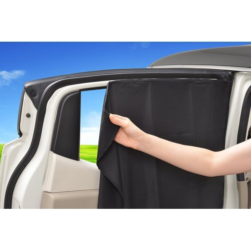 セイワ プライバシー 災害 車内カーテン 取付簡単 紫外線対策 楽らくマグネ カーテン 車内用品 SEIWA 3