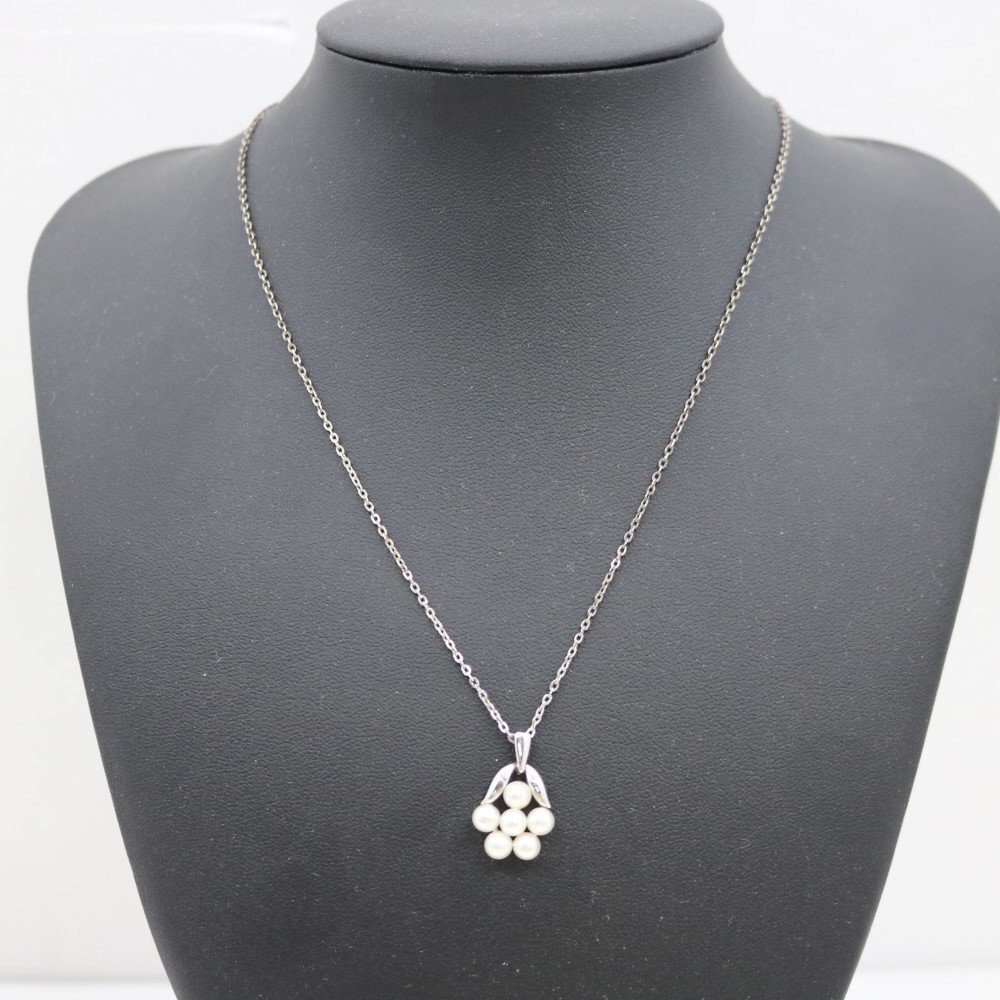 MIKIMOTO/ミキモト パールネックレス 本真珠 アクセサリー レディース パール3.9㎜ 留め具 SILVERの画像2