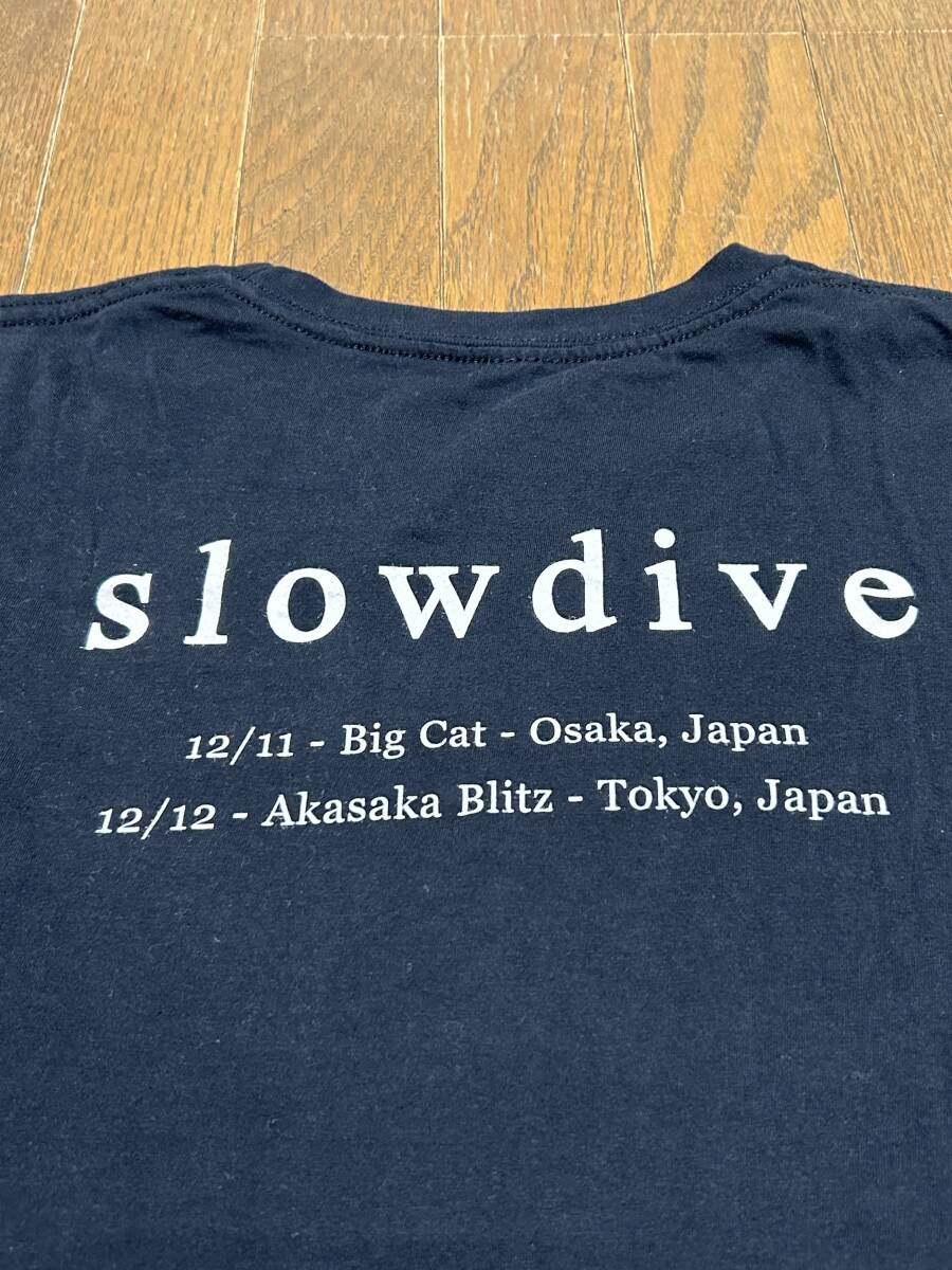 送料無料 古着 バンドTシャツ 中古 slow dive ② ブラック スロウダイヴ 2017日本ツアー Tシャツ_画像4