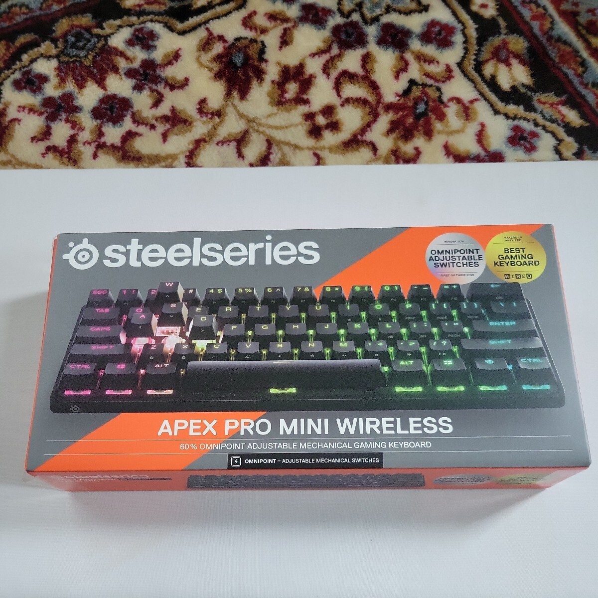 SteelSeries ラピッドトリガー 搭載 ゲーミングキーボード Apex Pro Mini 日本語配列 +マウス+コンバーターのセットになります。の画像1