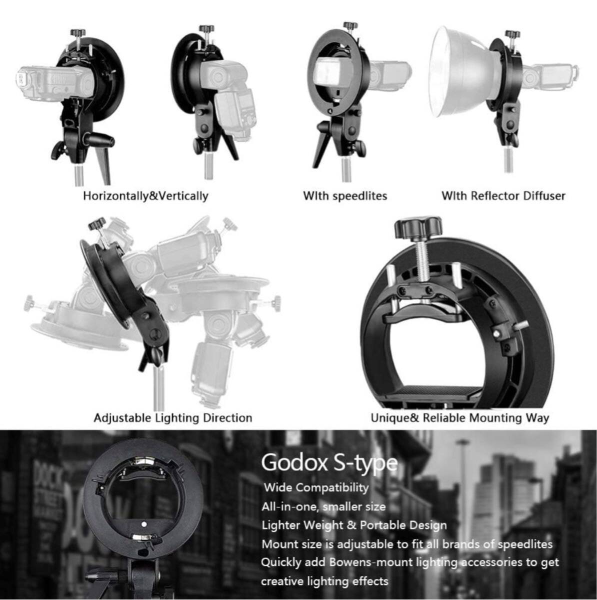 【Godox正規代理】GODOX 60x60cm ソフトボックス+S型ボーエンズマウントブラケット セット モノブロックストロボ撮影用