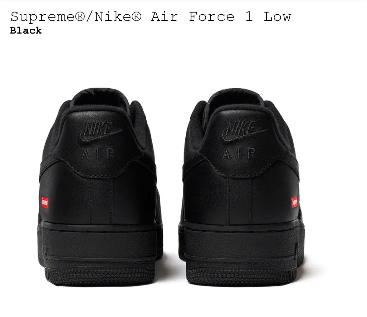 新品　未使用　送料込　Supreme Nike Air Force 1 Low black　27cm