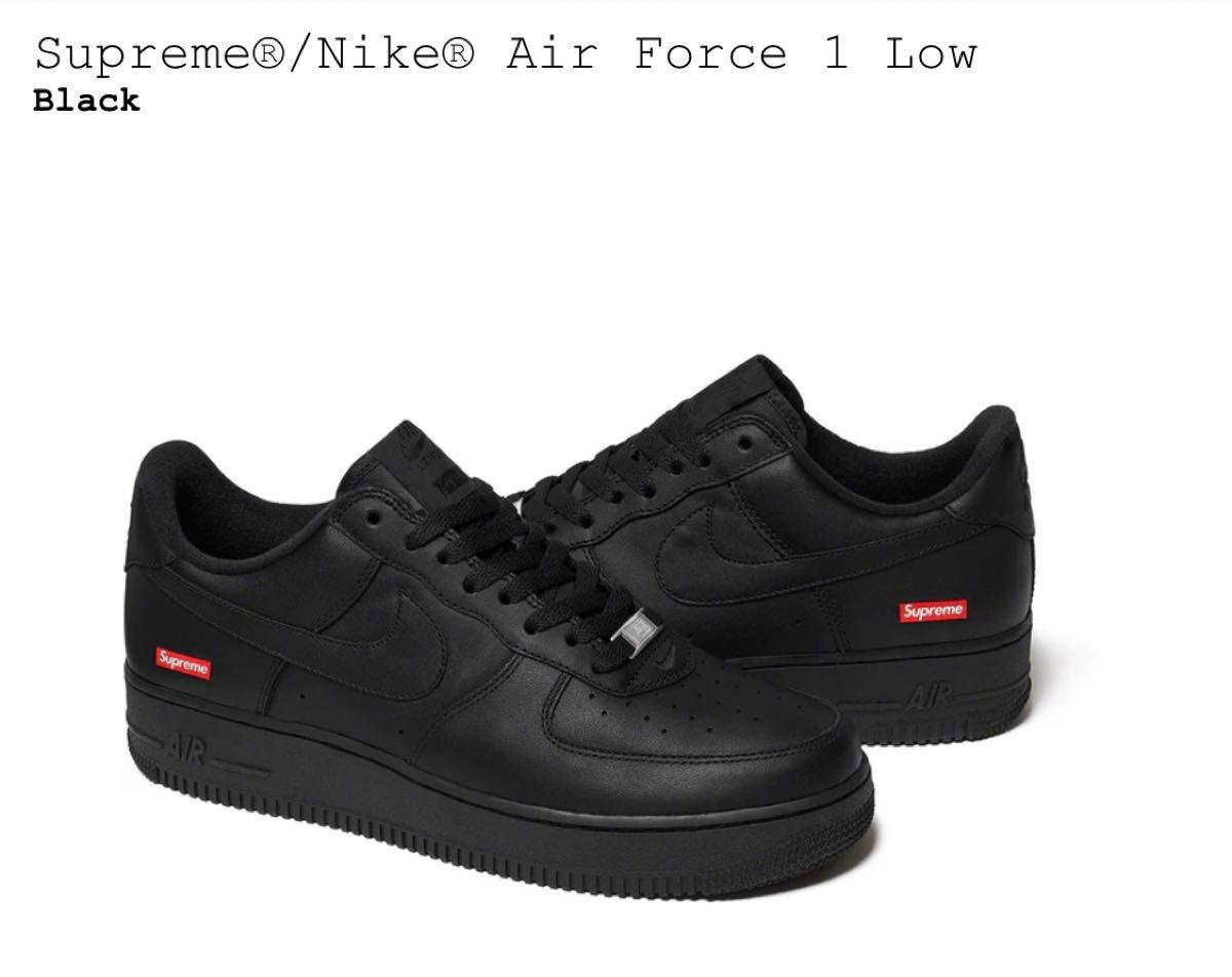 新品　未使用　送料込　Supreme Nike Air Force 1 Low black　27cm