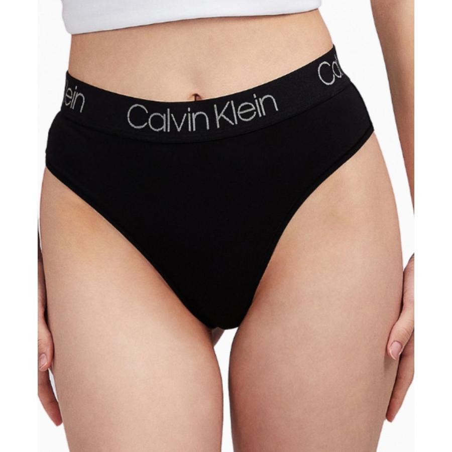 CALVIN KLEIN カルバンクライン ハイウエスト ロゴ ソング Tバック ショーツ ブラック US-S(日本サイズM) 送料無料_画像3