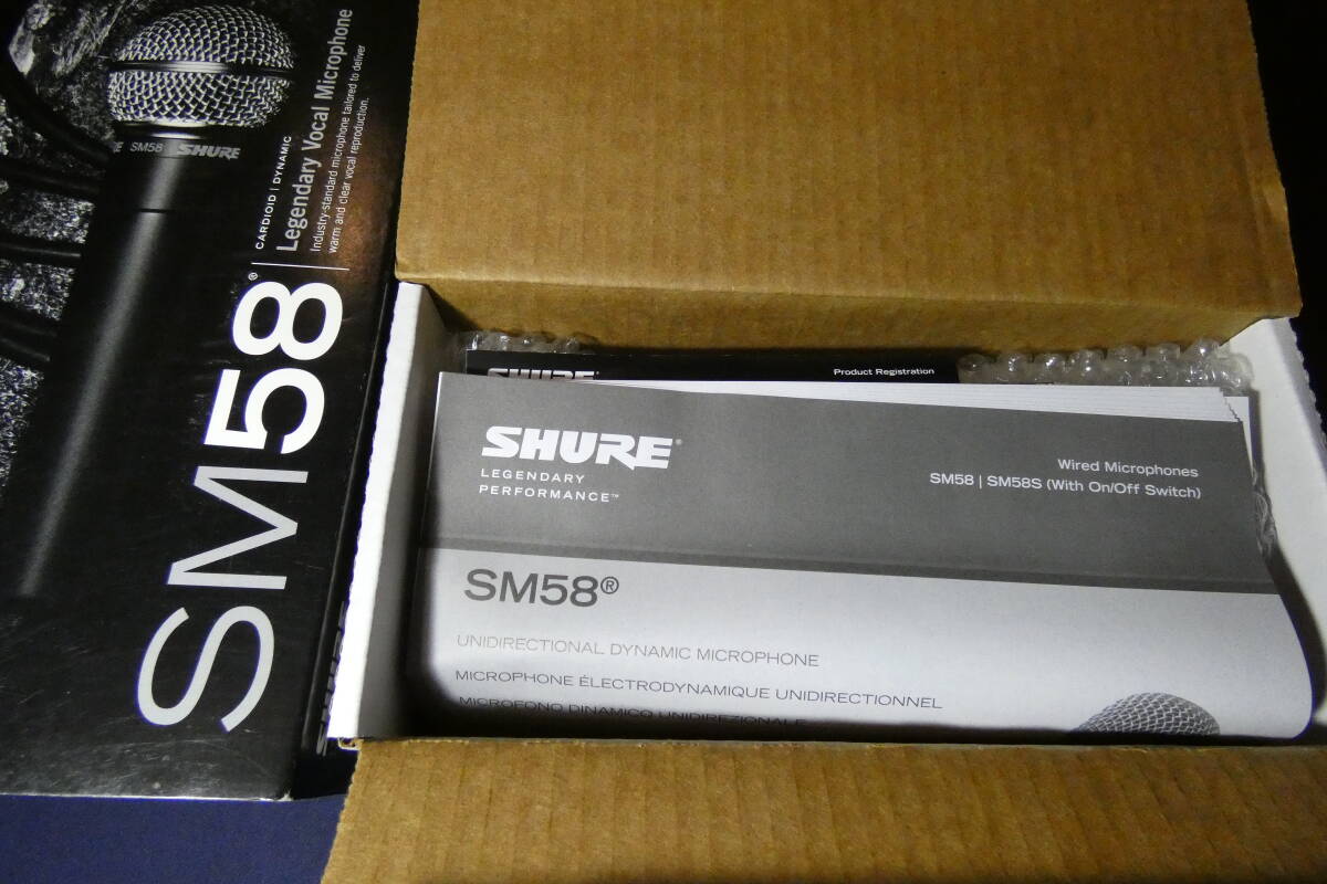 ダイナミックマイク SHURE SM58 SHURE SM57 ワンオーナー購入のみの未使用品の画像4