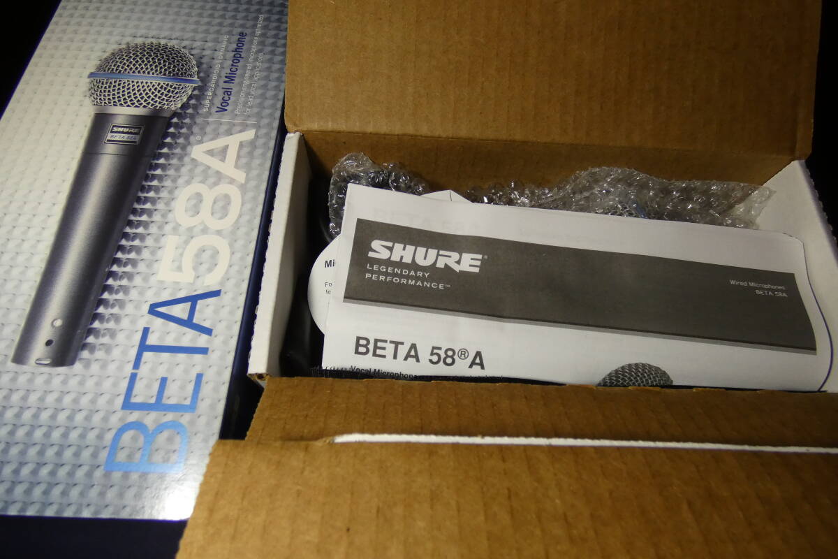 ダイナミックマイク SHURE BETA58A SHURE BETA57A ワンオーナーの購入のみの未使用品の画像3