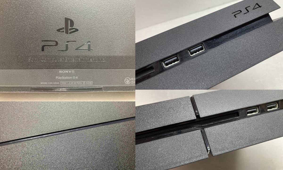 A7947-25 SONY PlayStation4 PS4 CUH-1200A 500GB ジェット・ブラック 【本体のみ】_画像6