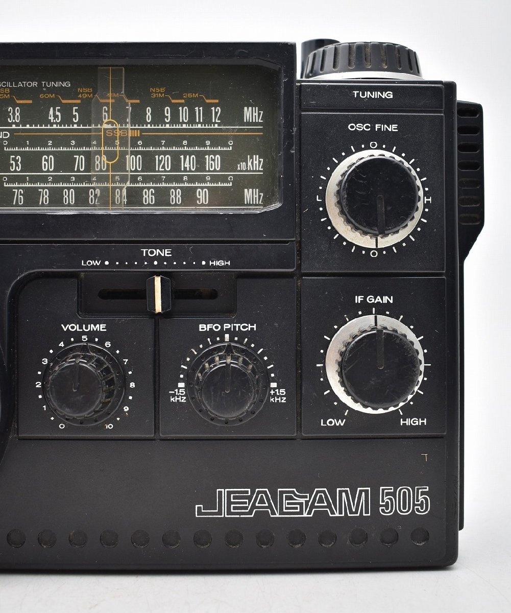 竜B777◆通電可 三菱 JEAGAM 505 ジーガム JP-505 FM/MW/SW 3バンドラジオ BCLラジオ 昭和レトロ アンティークの画像3