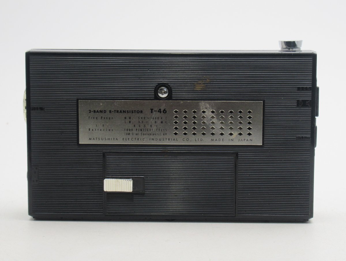 沖52◆National ナショナル 松下電器産業 トランジスタラジオ T-46 Fine Eight 2-Band 8-Transistor Radio receiverの画像5
