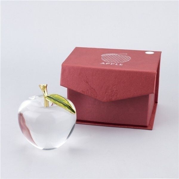クリスタル アップル 美しいりんご ユニーク 置物 文鎮 プレゼント インテリア 透明 ガラス ギフト ペーパーウェイト 装飾 ステキの画像7