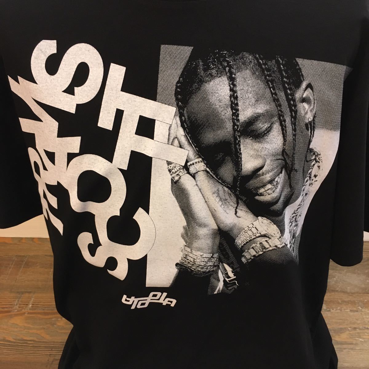 トラヴィススコット　Travis Scott XL ラッパーTシャツ　ブラック