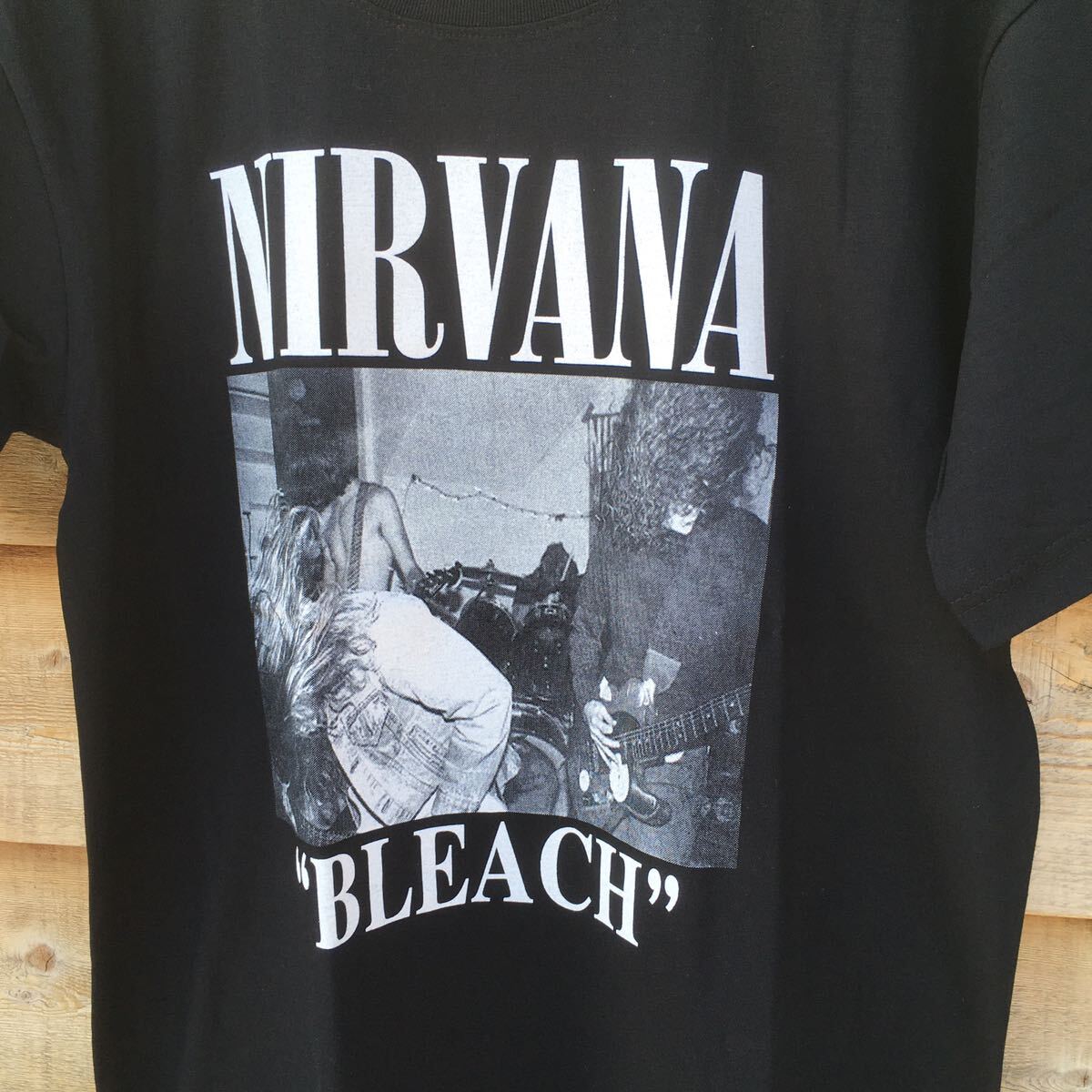 90年代バンド ニルヴァーナ Nirvana BLEACH L バンドTシャツ ロックTシャツ ブラックの画像2