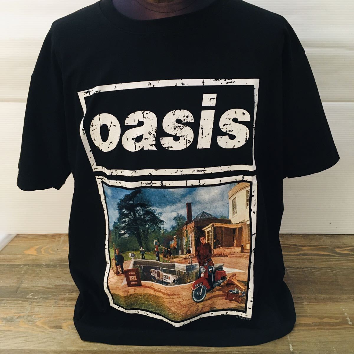 90年代バンド オアシス oasis L バンドTシャツ ロックTシャツ ブラックの画像1