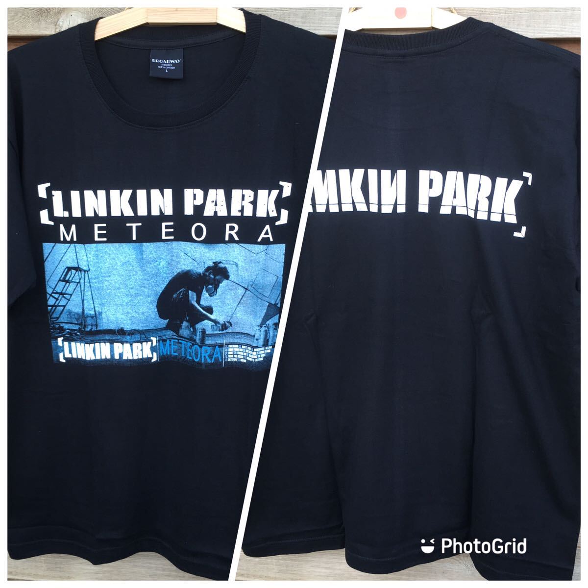90年代バンド リンキン・パーク　LINKIN PARK L バンドTシャツ　ロックTシャツ　ブラック　._画像1