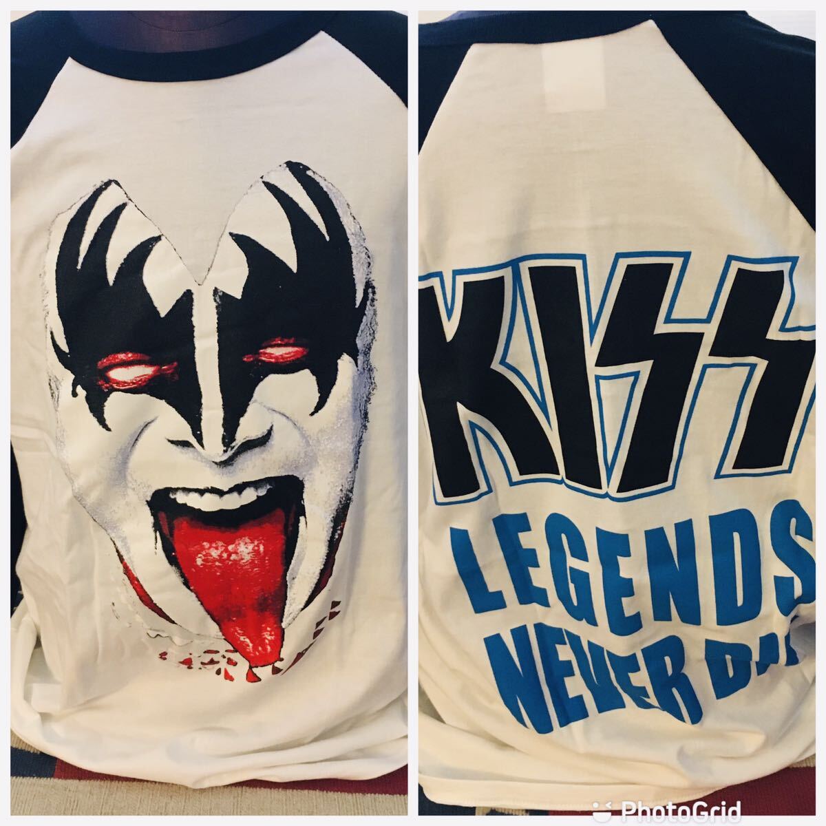 70年代バンド キッス KISS ジーンシモンズ L ラグラン バンドTシャツの画像5