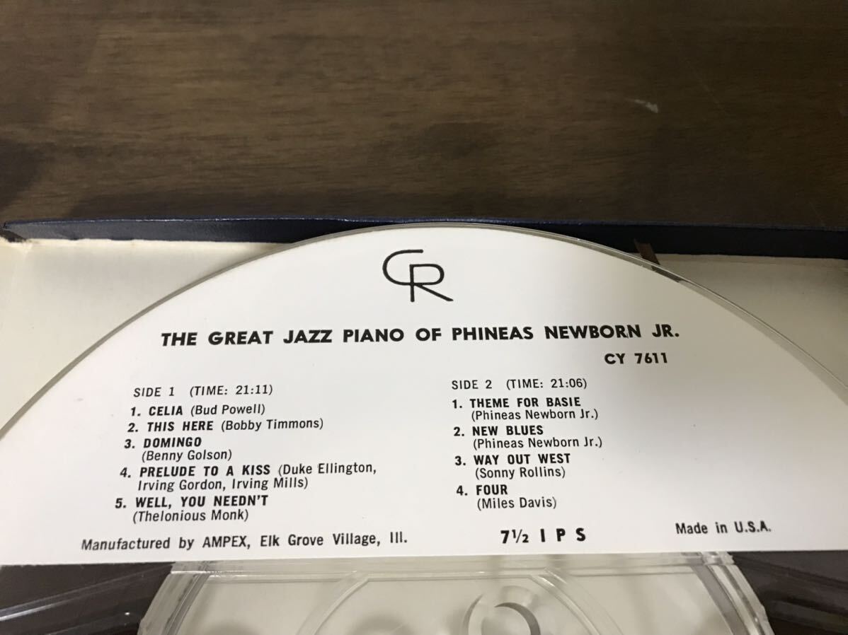 7 number Jazz open reel tape The Great Jazz Piano of PHINEAS NEWBORN JR