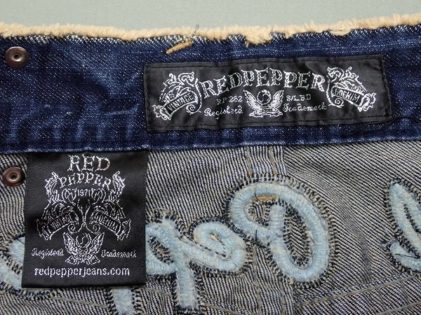REDPEPPER джинсы *29^ красный перец / wing вышивка / Denim брюки /24*4*2-5