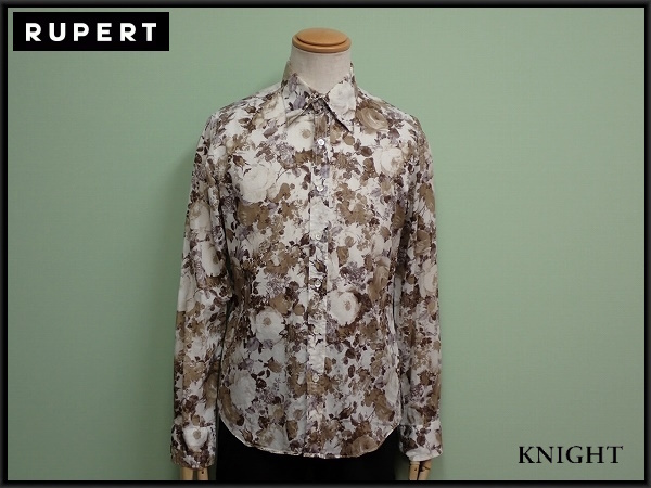  free shipping EDGE RUPERT floral print shirt *3^ Rupert edge / flower /24*4*3-28