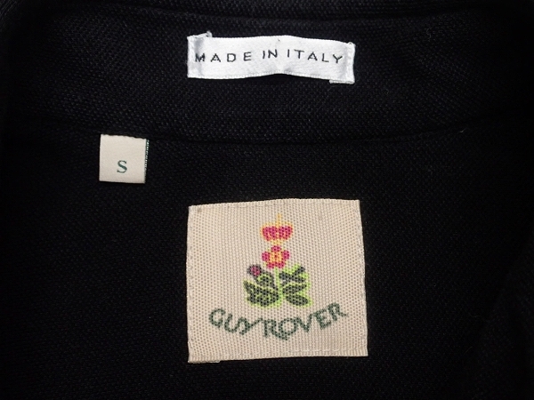  free shipping GUY ROVER deer. . shirt *S*gi Rover / Italy made / polo-shirt / black /24*5*1-21